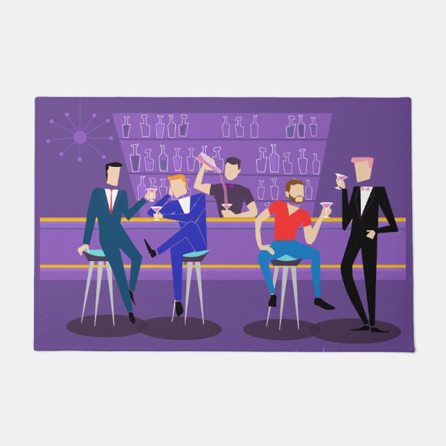 Retro Gay Bar Door Mat (Front)