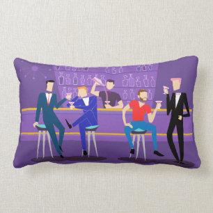 Retro Gay Bar Lumbar Pillow