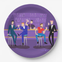 Retro Gay Bar Paper Plate