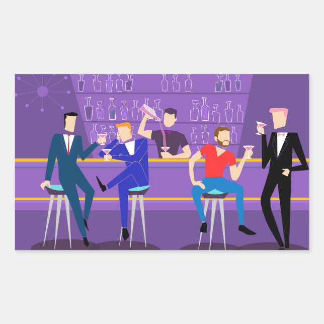 Retro Gay Bar Stickers (Front)