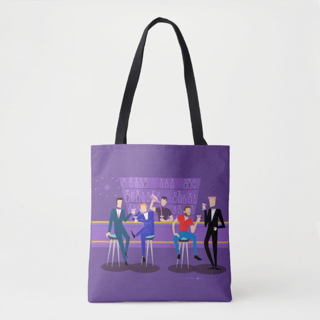 Retro Gay Bar Tote Bag (Front)