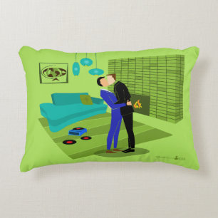 Retro Gay Couple in Love Accent Pillow