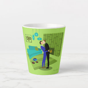 Retro Gay Couple In Love Latte Mug