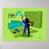 Retro Gay Couple in Love