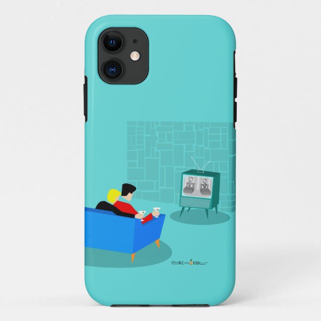 Retro Gay Couple regarder TV iPhone / coque ipad (Dos)