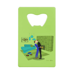 Retro Gay Couple Stainless Steel Bottle Opener Credit Card Bottle Opener