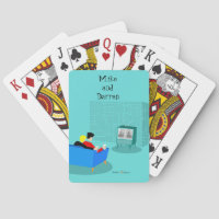 Retro Gay Couple Watching TV Classic Playing Cards