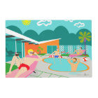 Retro Gay Pool Party Laminated Placemat