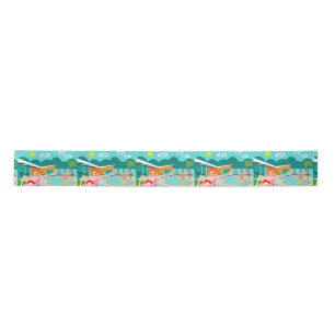 Retro Gay Pool Party Ribbon Satin Ribbon