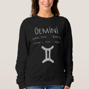 Retro Gemini Zodiac Sign Gift for Astrology Lover Sweatshirt