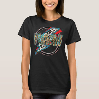 Retro Gemstone Punchy Cowhide Lightning Bolt Weste T-Shirt