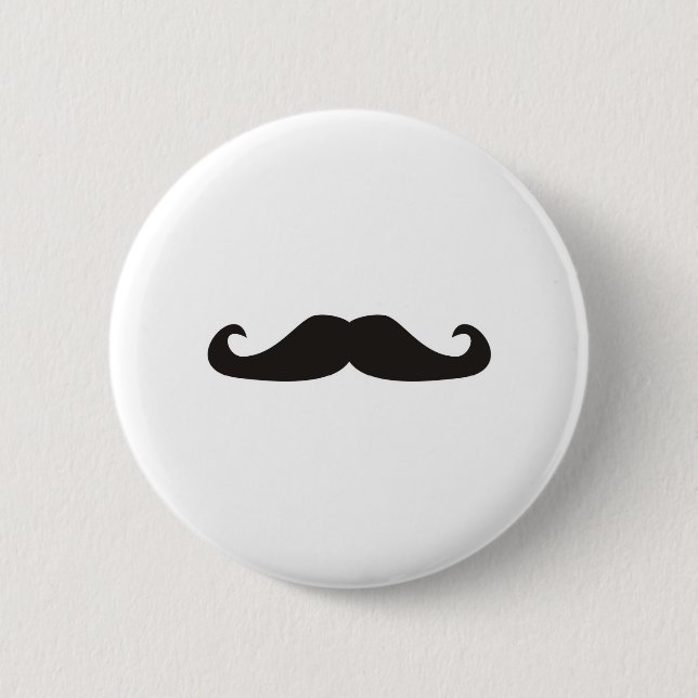 Retro gentelman moustaches illustration 2 inch round button (Front)