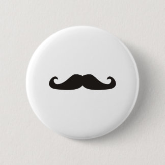 Retro gentelman moustaches illustration 2 inch round button