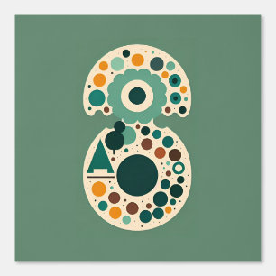 Retro Geometric Abstract Circles Design Wallpaper