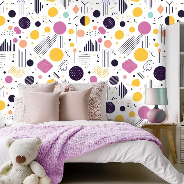 Retro Geometric Abstract Pat#8 Magenta ID1067 Wallpaper (Creator Uploaded)