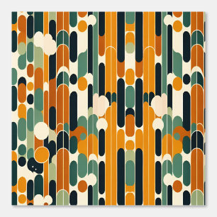 Retro Geometric Abstract Pattern Art Wallpaper