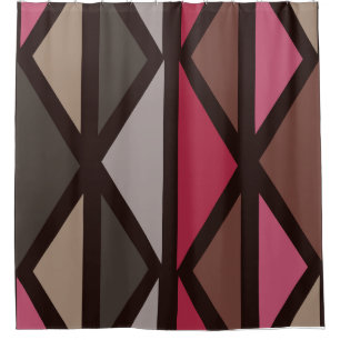 Retro Geometric Art Triangles Black Red Brown