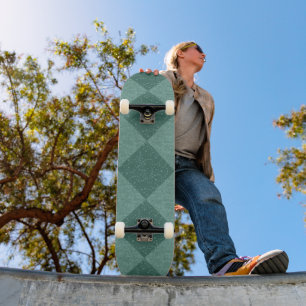 RETRO GEOMETRIC BLUE Skateboard