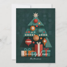 Retro Geometric Christmas Tree
