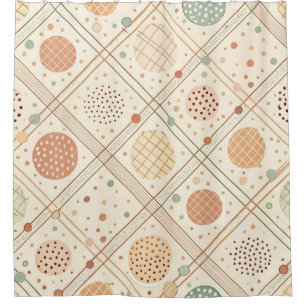 Retro Geometric Circle   Mid-Century Abstract