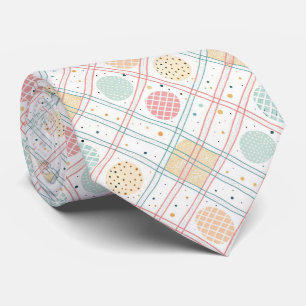 Retro Geometric Circle Mid-Century Abstract (2) Tie