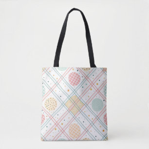 Retro Geometric Circle Mid-Century Abstract (2) Tote Bag