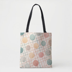 Retro Geometric Circle Mid-Century Abstract (3) Tote Bag