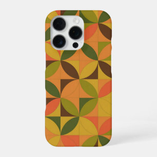 Retro Geometric Circles Pattern — 70s Mid-Century  iPhone 16 Pro Case