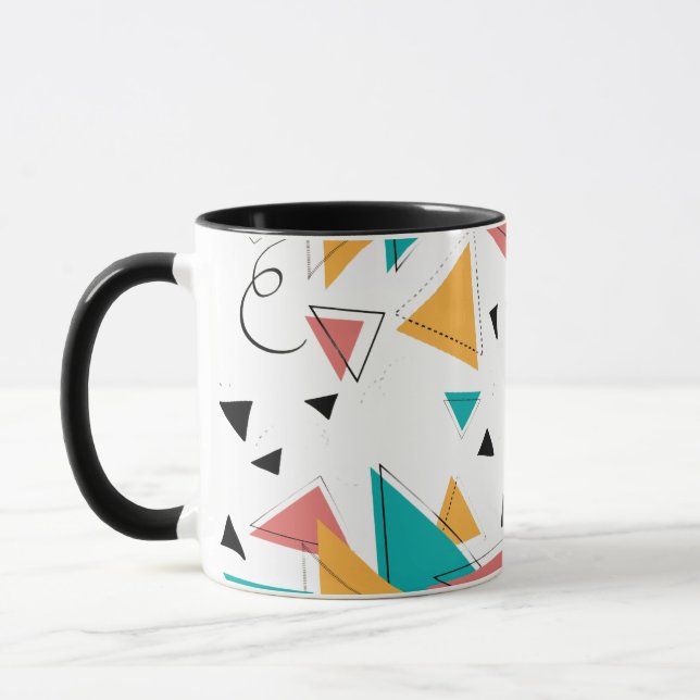 Retro Geometric Coffee Mug  (Left)