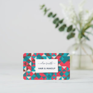 Retro Geometric – Colourful, Modern Vintage Design Business Card