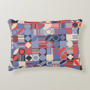 Retro geometric covers set. Bauhaus retro design c Accent Pillow