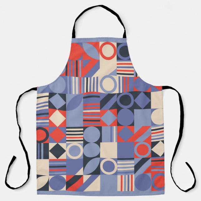 Retro geometric covers set. Bauhaus retro design c Apron (Front)