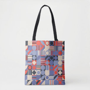 Retro geometric covers set. Bauhaus retro design c Tote Bag