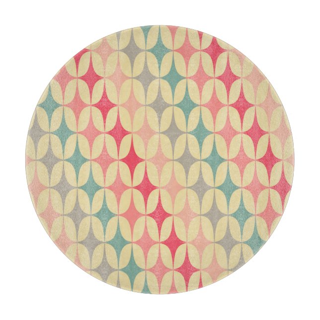 Retro Geometric: Diagonal Vintage Pattern. Cutting Board (Front)