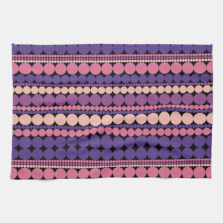 Retro Geometric Dotted Stripes Kitchen Towel
