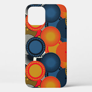 Retro Geometric: Golden Circles Harmony iPhone 12 Case