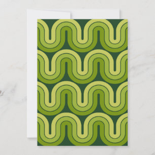 Retro Geometric Gradient Wave Design Invitation