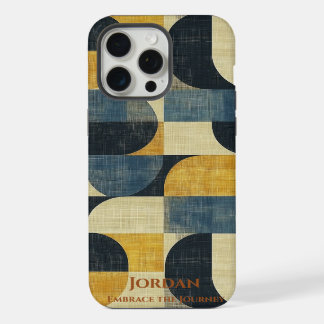 Retro Geometric Harmony - Mid-Century Modern iPhone 15 Pro Max Case