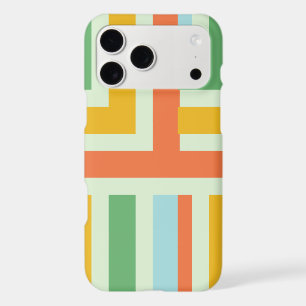 Retro Geometric iPhone Case – Colour Block Design