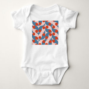 Retro Geometric: Modern Vintage Mosaic. Baby Bodysuit