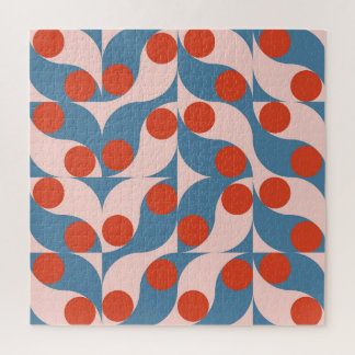 Retro Geometric: Modern Vintage Mosaic. Jigsaw Puzzle