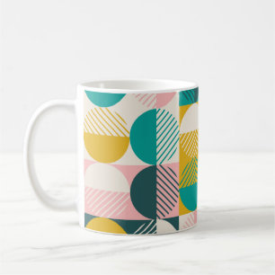 Retro geometric: modern vintage pattern. coffee mug