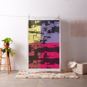 Retro Geometric Mosaic Abstract Art #4 Fabric