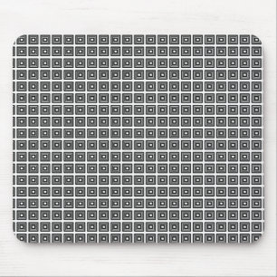 Retro Geometric Mousepad, Black and White Mouse Pad