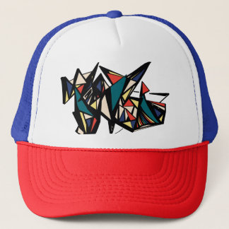 "Retro" geometric multi-colour hat