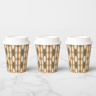 Retro Geometric Paper Cups