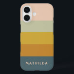 Retro Geometric Pastel Colour Block Personalized iPhone 16 Case<br><div class="desc">Retro Geometric Pastel Colour Block Personalized Phone Case</div>