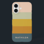 Retro Geometric Pastel Colour Block Personalized iPhone 16 Case<br><div class="desc">Retro Geometric Pastel Colour Block Personalized Phone Case</div>