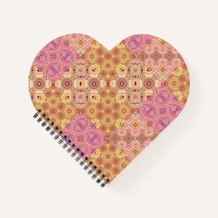 Retro Geometric Patchwork  Notebook