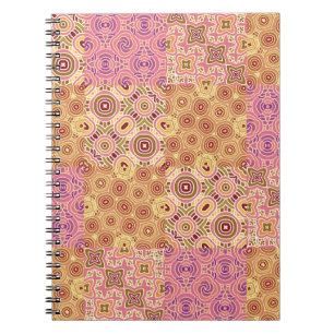 Retro Geometric Patchwork  Notebook